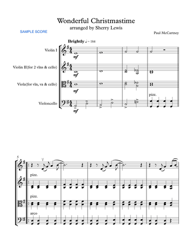 Wonderful Christmastime (arr. Sherry Lewis Publishing)