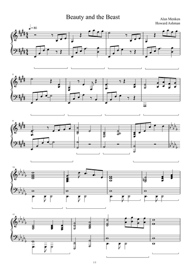 Beauty And The Beast (arr. Celine Dion & Peabo Bryson)