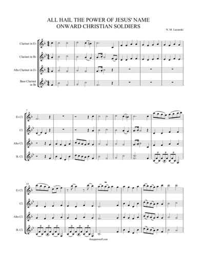 All Hail and Onward Christian Soldiers (arr. theupperstaff.com)