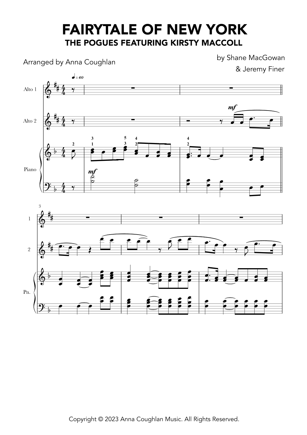 Fairytale Of New York (arr. Anna Coughlan)