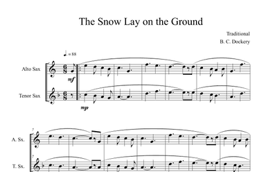 The Snow Lay on the Ground (Alto and Tenor Sax Duet) (arr. B. C. Dockery)