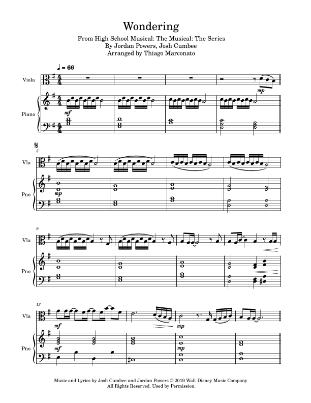 Wondering (arr. Thiago Marconato)