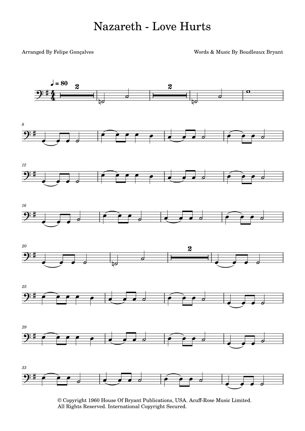 Love Hurts (arr. Felipe Gonçalves)