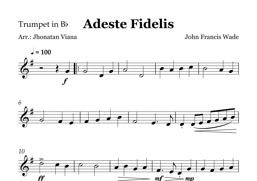 Adeste Fidelis (arr. Jhonatan Lucio Viana)