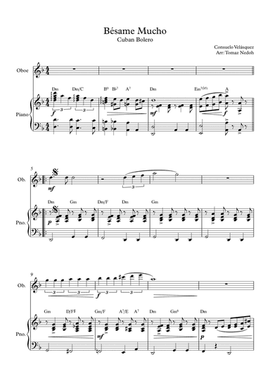 Bésame Mucho (arr. Tomaz Nedoh)