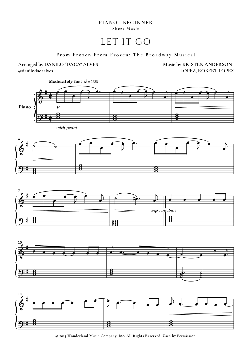 Let It Go (arr. Danilo "Daca" Alves)