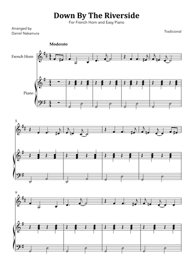 Down By The Riverside (French Horn and Easy Piano) (arr. Daniel Nakamura)