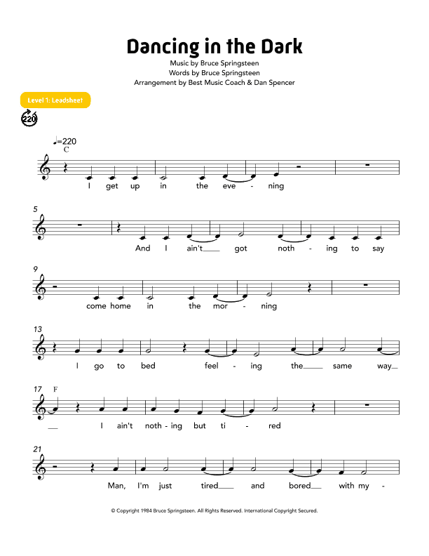 Dancing In The Dark (arr. Best Music Coach)