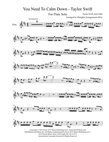You Need To Calm Down (arr. Memphis Arrangements (BA))