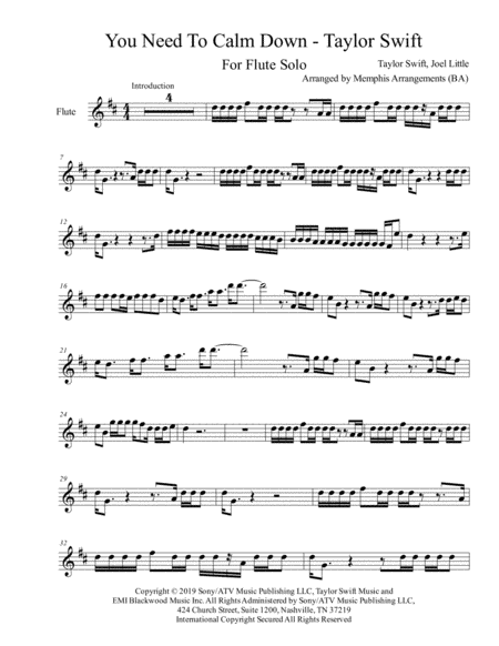 You Need To Calm Down (arr. Memphis Arrangements (BA))
