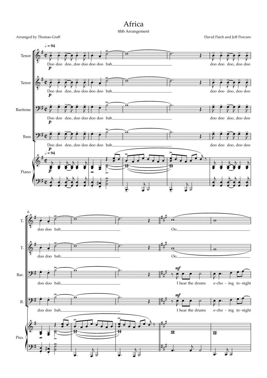 Africa (arr. Thomas Graff)