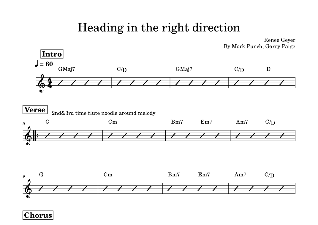 Heading In The Right Direction (arr. Mina Yu)
