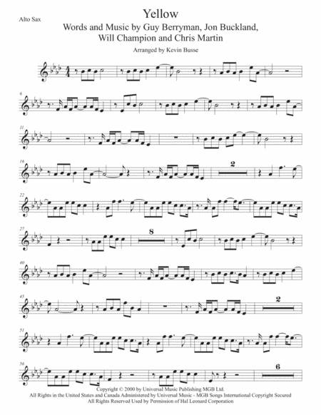 Yellow (arr. Kevin Busse)