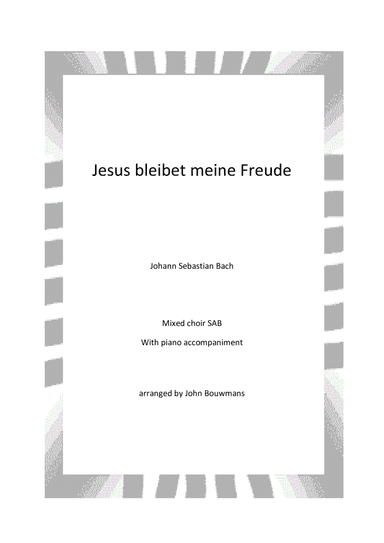 Jesus bleibet meine Freude - SAB/Piano (arr. John Bouwmans)