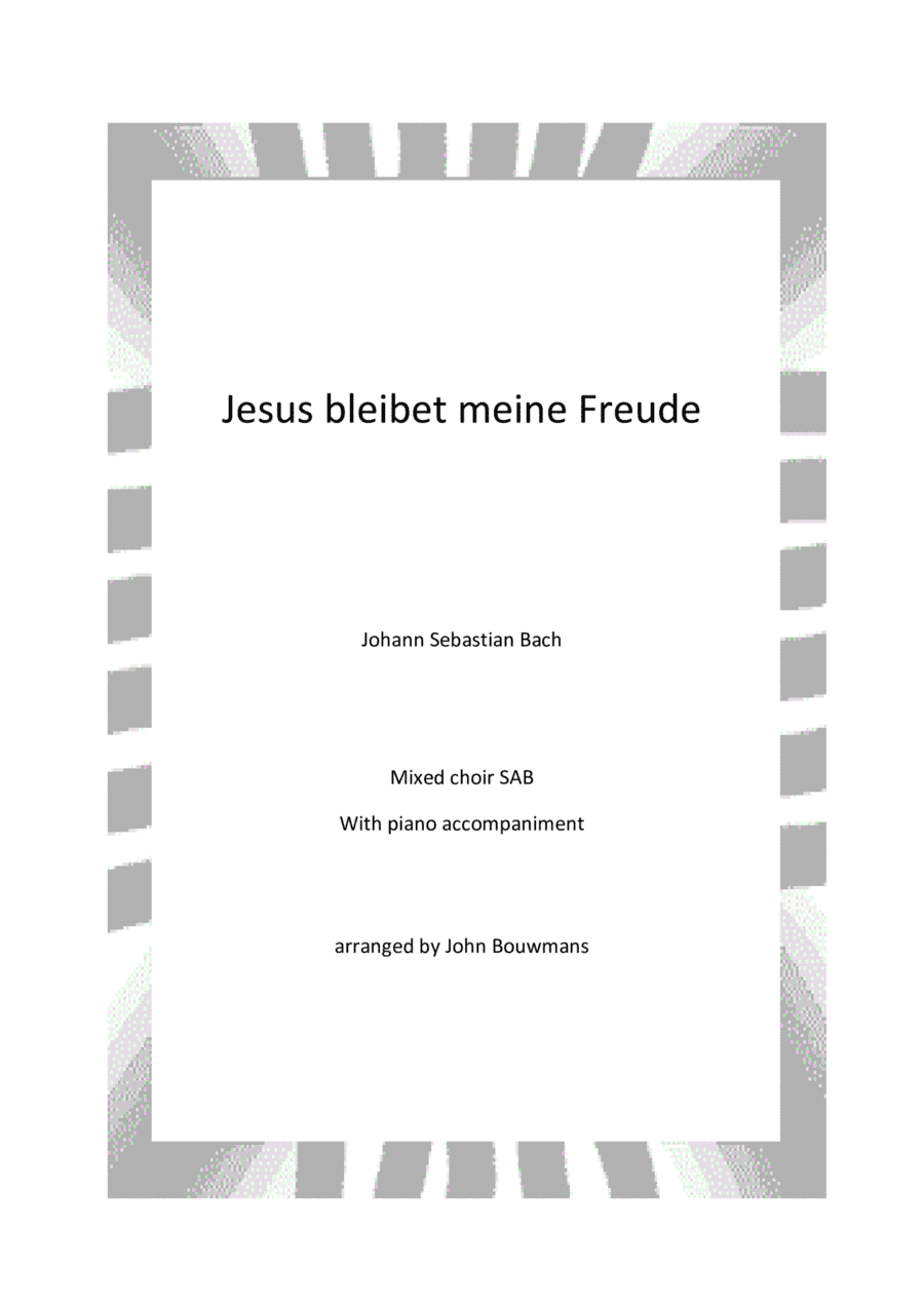 Jesus bleibet meine Freude - SAB/Piano (arr. John Bouwmans)