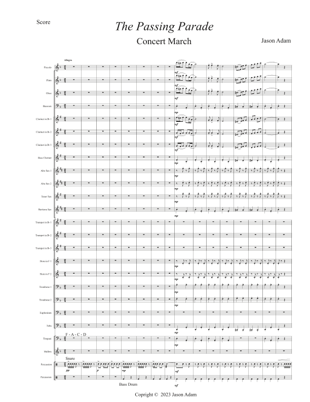 The Passing Parade (Concert March)