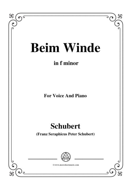 Schubert-Beim Winde,in f minor,for Voice&Piano (arr. MSM)