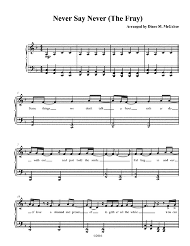 Never Say Never (arr. Diane M. McGahee)