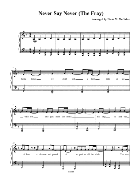 Never Say Never (arr. Diane M. McGahee)