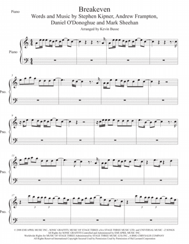 Breakeven (arr. Kevin Busse)