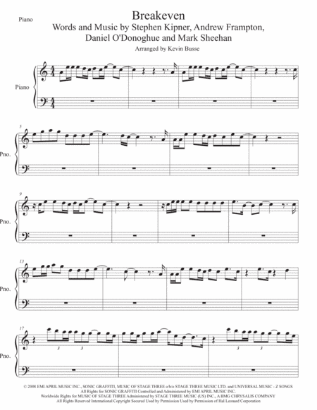 Breakeven (arr. Kevin Busse)
