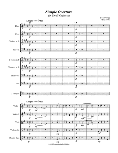 Simple Overture for Small Orchestra