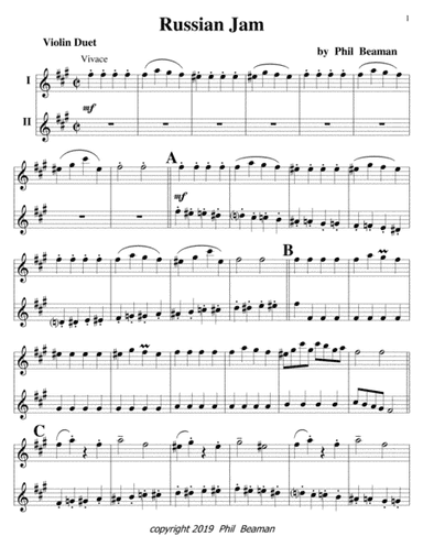 Russian Jam- violin duet