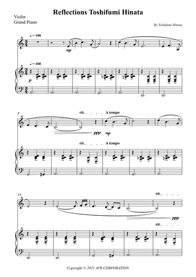 Reflections Toshifumi Hinata (arr. Wesley S. SIlva)