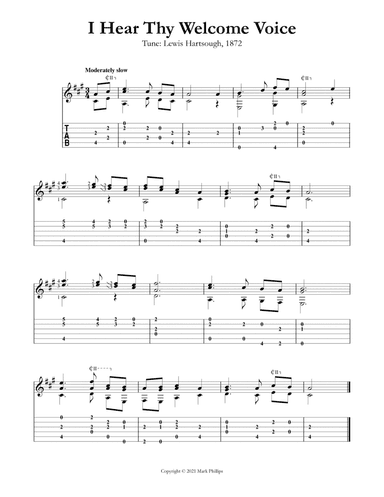 I Hear Thy Welcome Voice (arr. Mark Phillips)