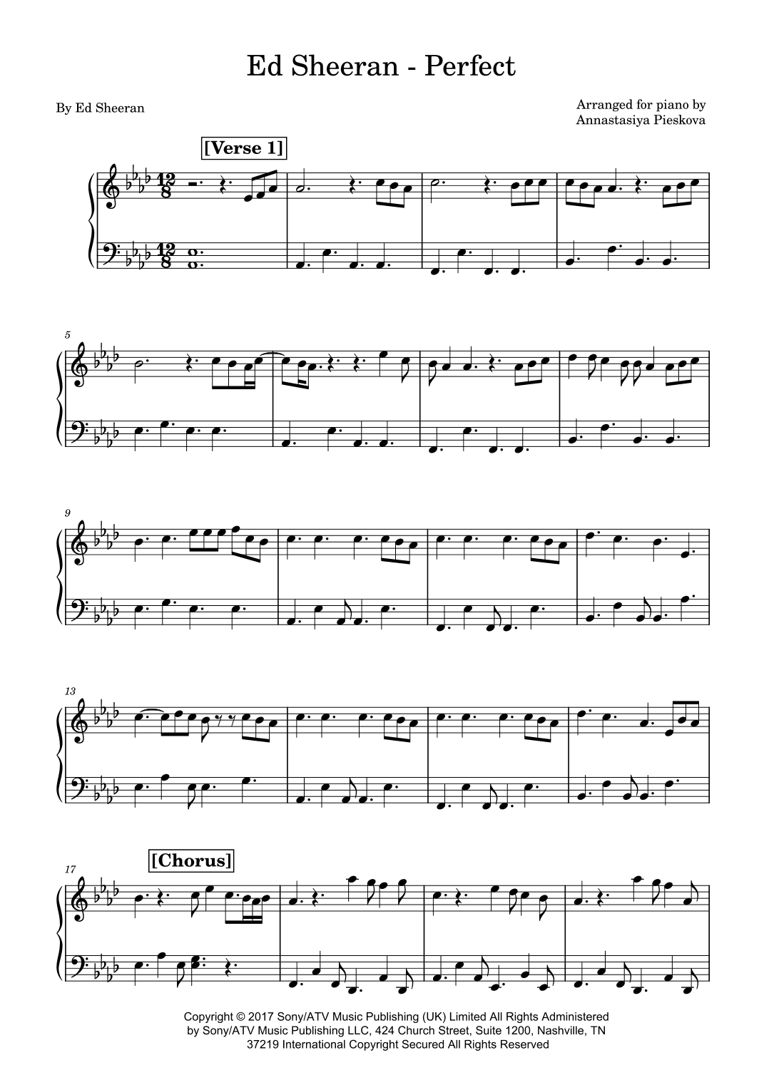 Perfect (arr. Annastasiya Pieskova)