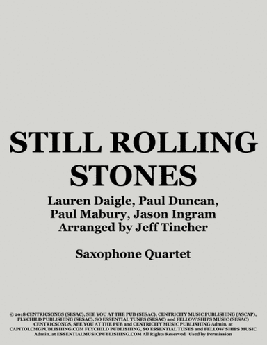Still Rolling Stones (arr. Jeff Tincher)
