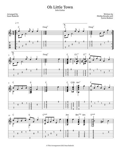 O Little Town (arr. Sean Radecki)