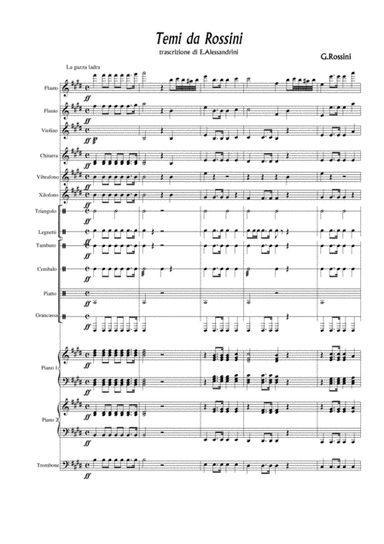Themes from Rossini (Gazza ladra, G.Tell, Barbiere di Siviglia) (arr. Ester Alessandrini)