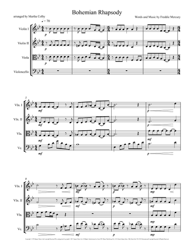 Bohemian Rhapsody (arr. Martha Colby)