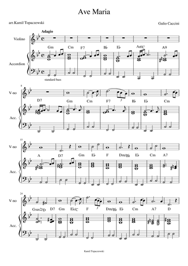 Ave Maria (arr. Kamil Topaczewski)