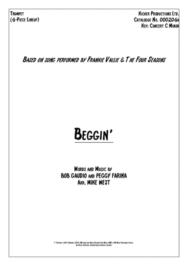 Beggin' (arr. Mike West)