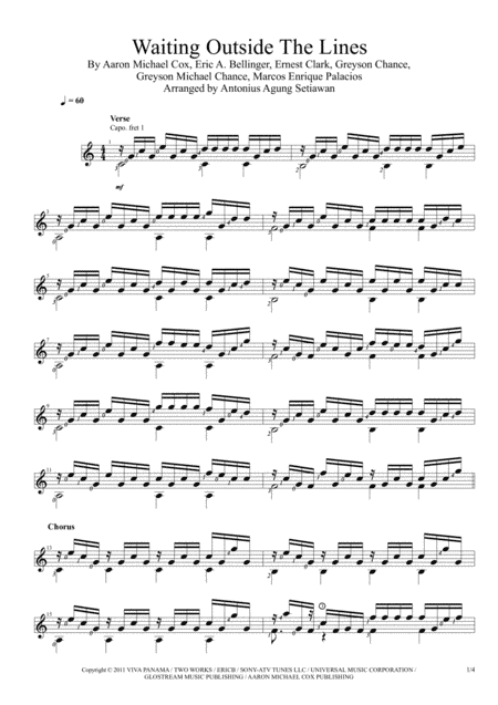 Waiting Outside The Lines (arr. Antonius Agung Setiawan)