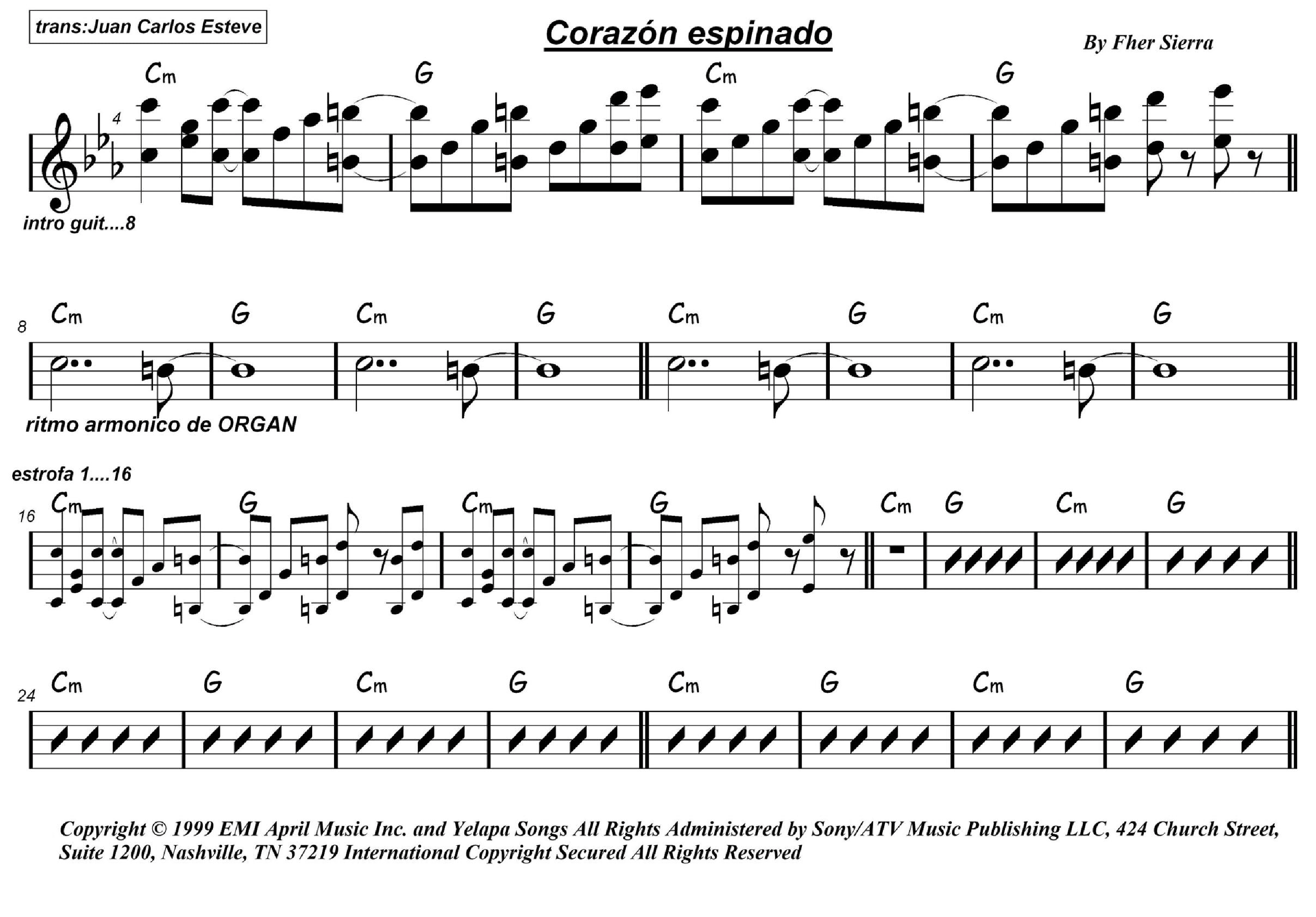 Corazon Espinado (arr. juan carlos esteve / Gran Coda)