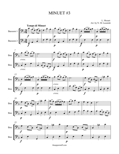 Minuet #3 (arr. Nick Lacanski)