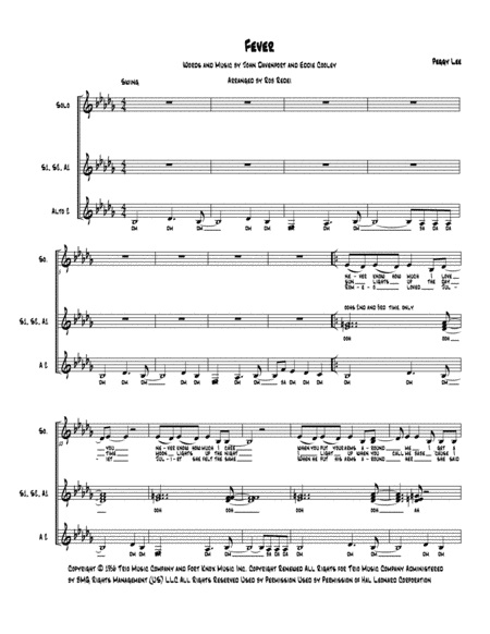 Fever (arr. Rob Redei)