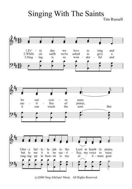 Singing With The Saints