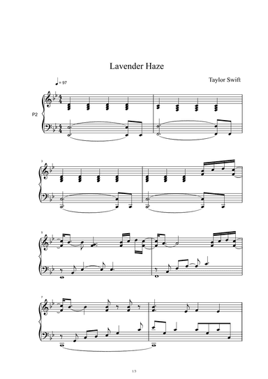 Lavender Haze (arr. Taylor Swift)