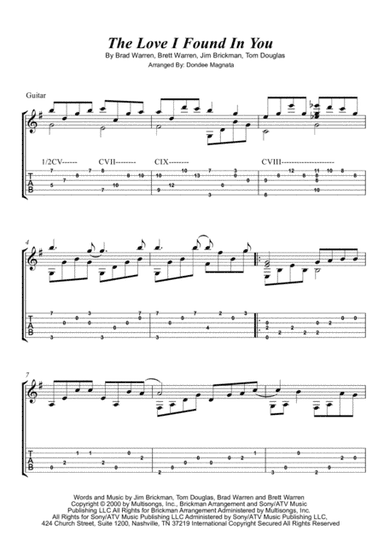 The Love I Found In You (arr. Dondee)