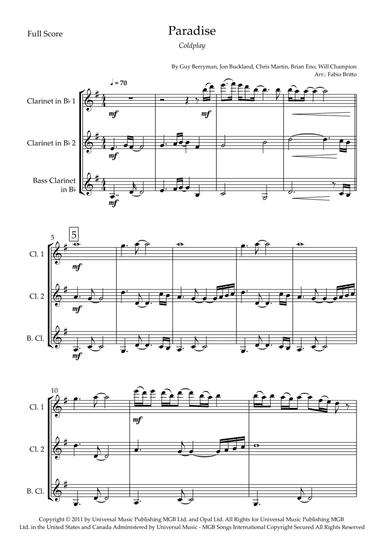 Paradise (arr. Fabio Britto)
