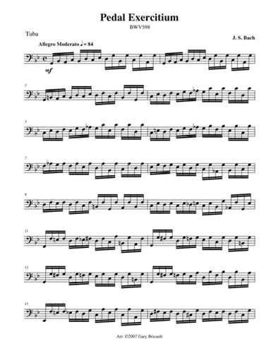 Pedal Exercitium (BWV 598) (arr. Gary Bricault)