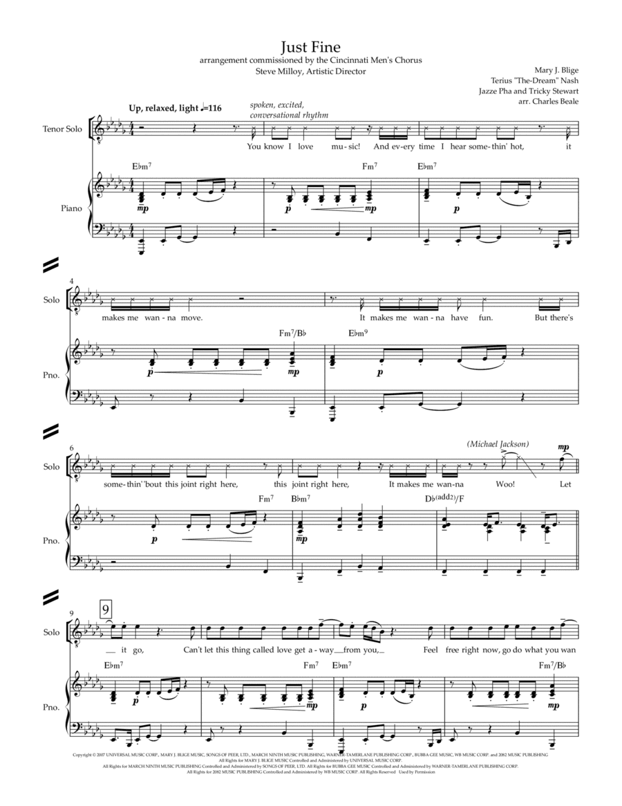 Just Fine (arr. Charles Beale)
