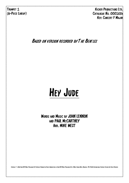 Hey Jude (arr. Mike West)