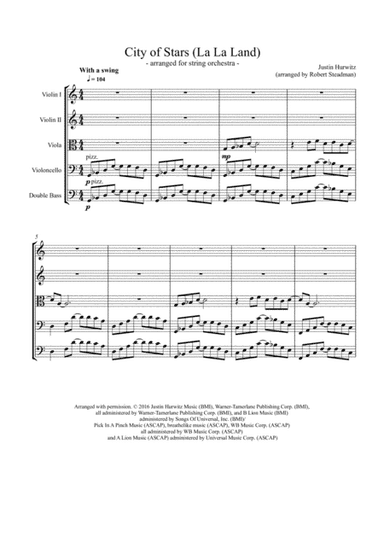 City Of Stars (arr. Robert Steadman)