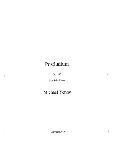 Postludium in B-flat Major, op. 103
