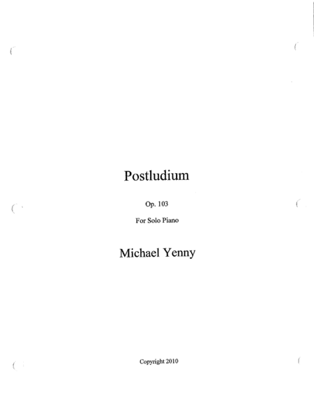 Postludium in B-flat Major, op. 103